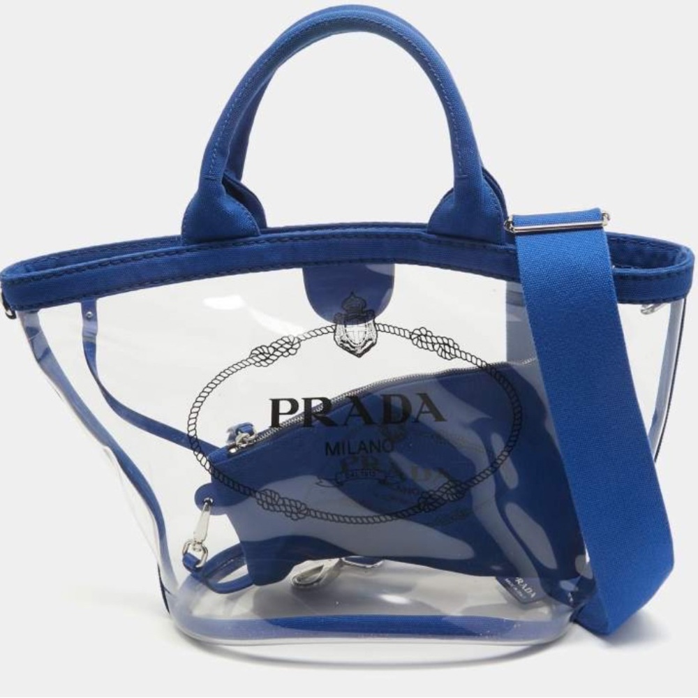 Prada Blue Transparent Women's Bag